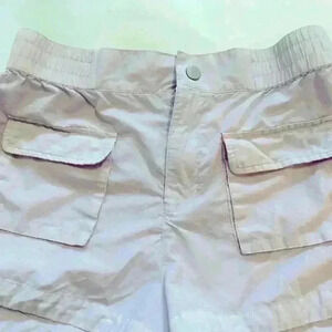 Light pink short cargo shorts from Urban Outfitters